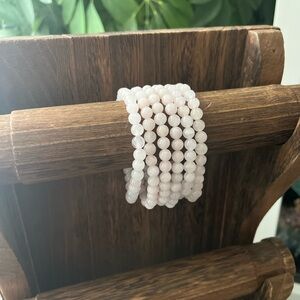 Lavender rose quartz bracelet